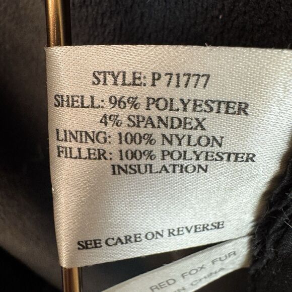 Pendleton Women's Black Parka w/ Real Red Fox Fur Trimmed Hood Small - Picture 12 of 14